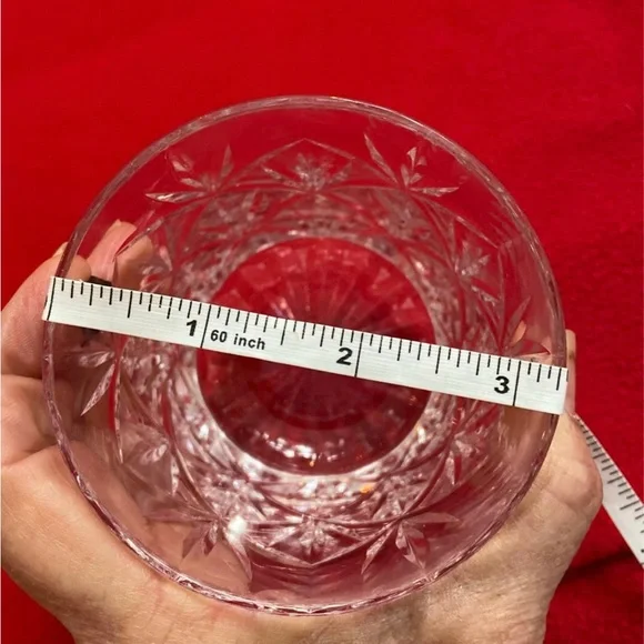 Lowball Whiskey glasses set if 5 beautiful pattern clear - Picture 5 of 5